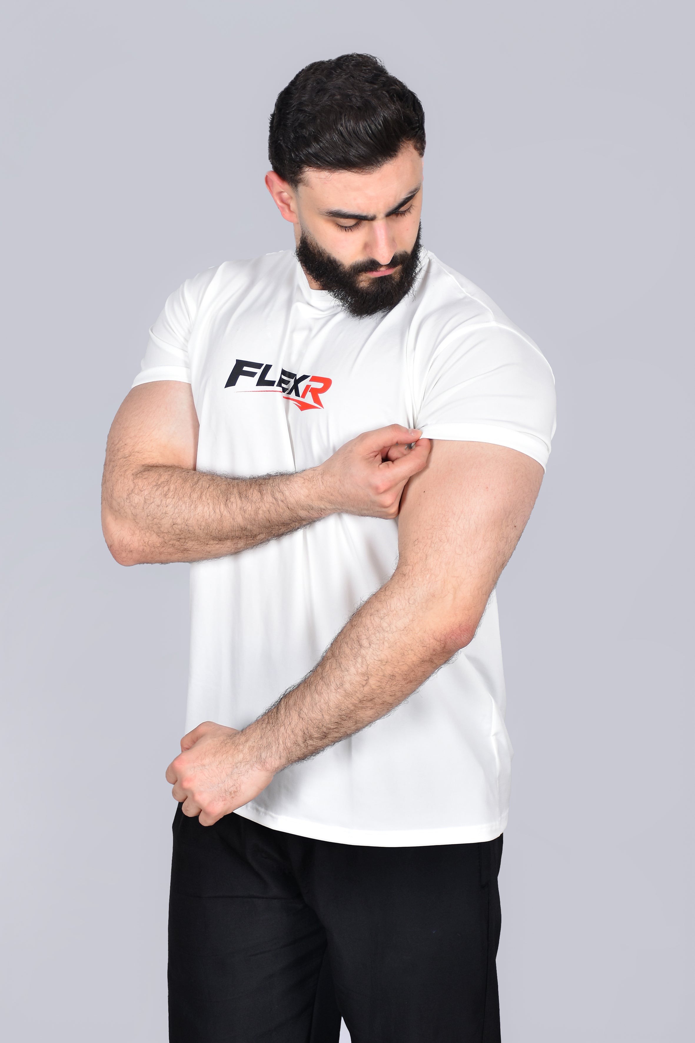 FLEXR Performance Gym T-Shirt – White Edition